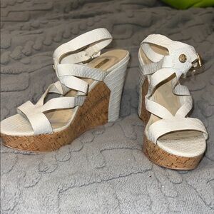 Guess crocodile textured wedges. Size 7.5
